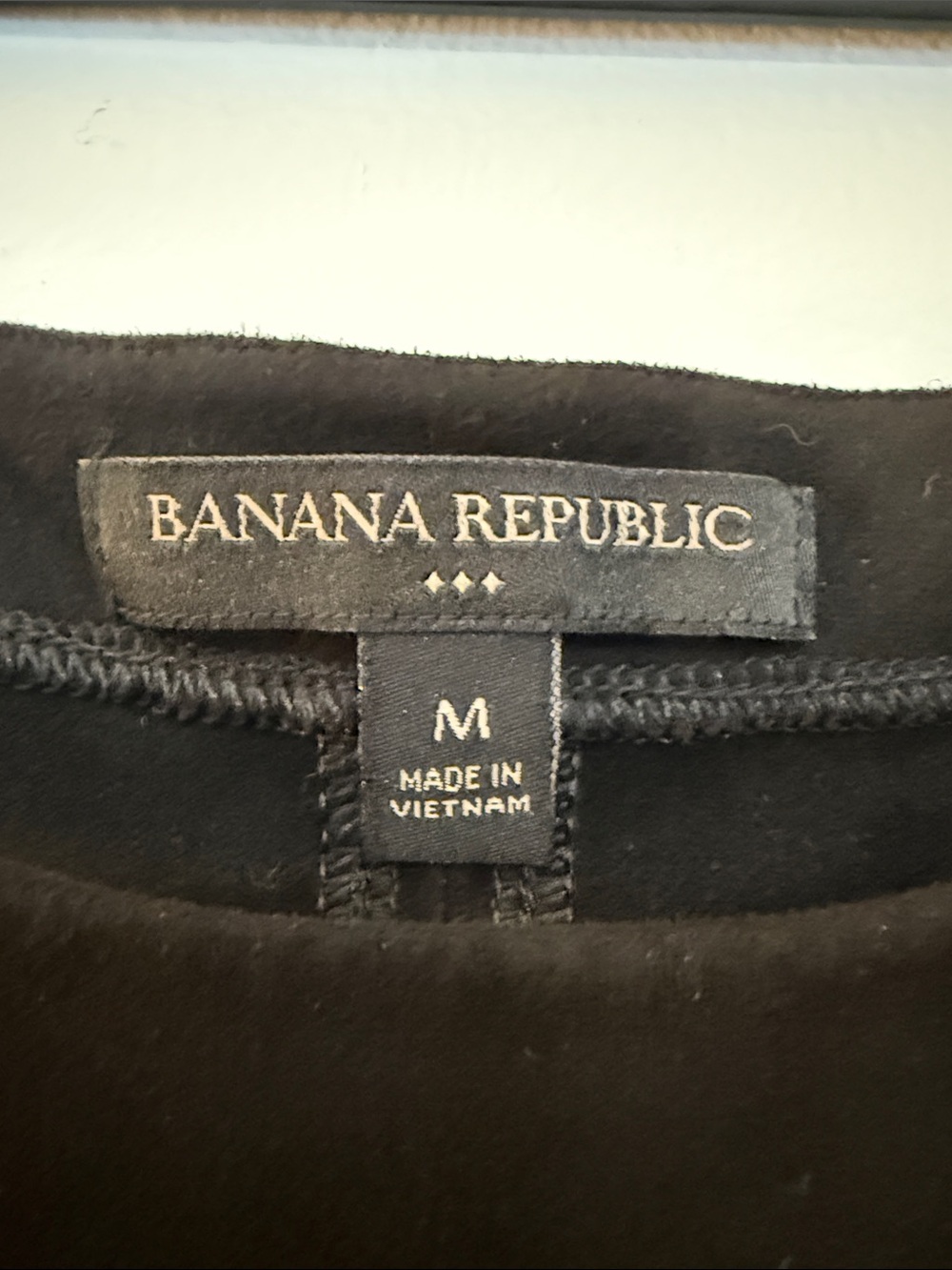 Banana Republic Black Short Sleeve Tee with Button Sleeve Tabs - Picture 2 of 2